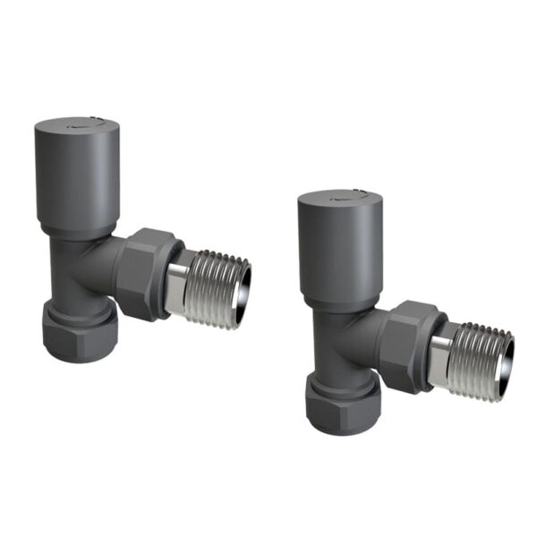 Manual Angled Anthracite 15mm Radiator Valve